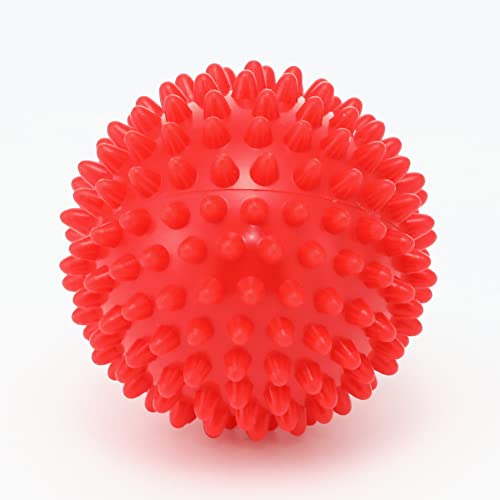 Pro - Tec Athletics High Density Spiky Massage Ball, Foot Massage Roller, Plantar Fasciitis Relief, Alleviates Arch and Heel Discomfort, Red (2.75 Inch Ball) - Fredhappy