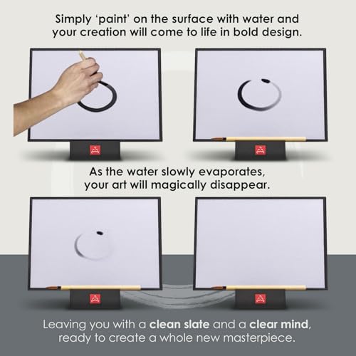 Buddha Board – The Original Water Painting Board for Mindfulness & Creativity – Unique Gift for Artists, Adults & Kids – Mess - Free Zen Art Supplies - Fredhappy