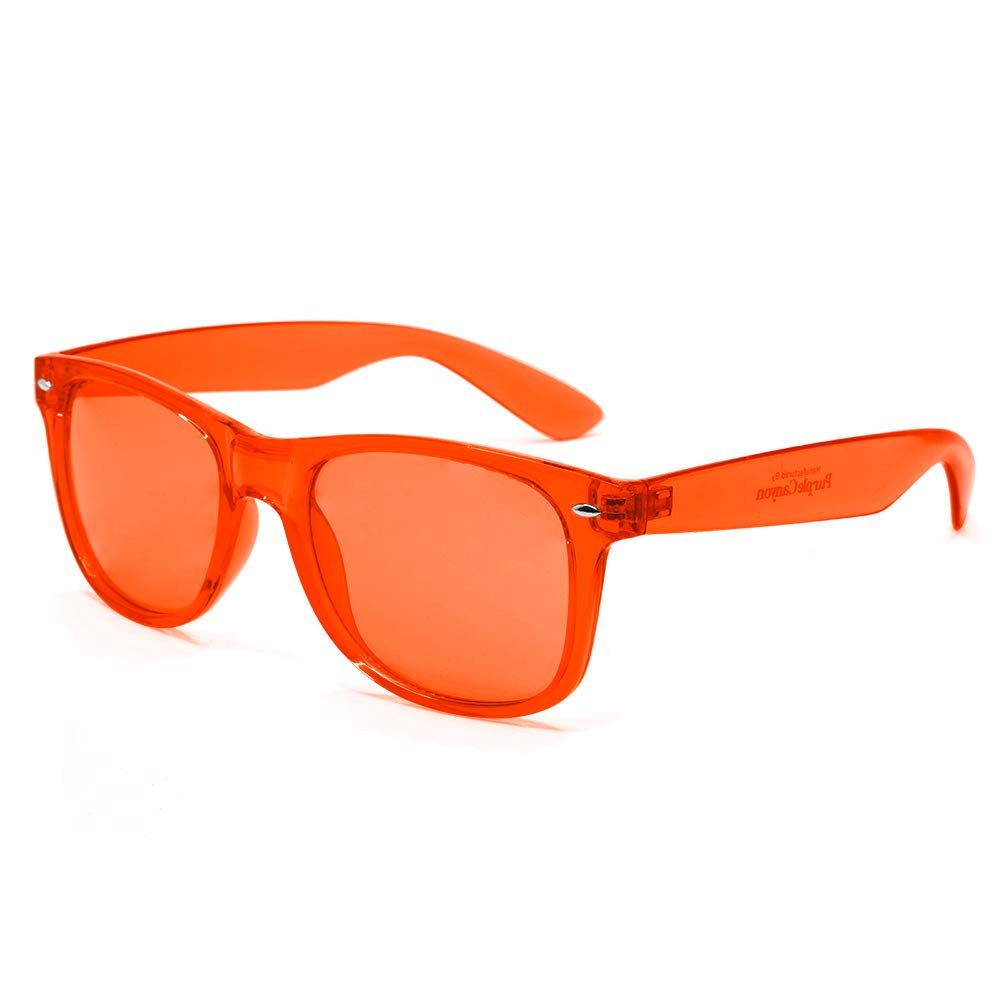 PURPLE CANYON Orange Color Therapy Glasses for Chakra Healing, Chromotherapy, and Mood - Fredhappy