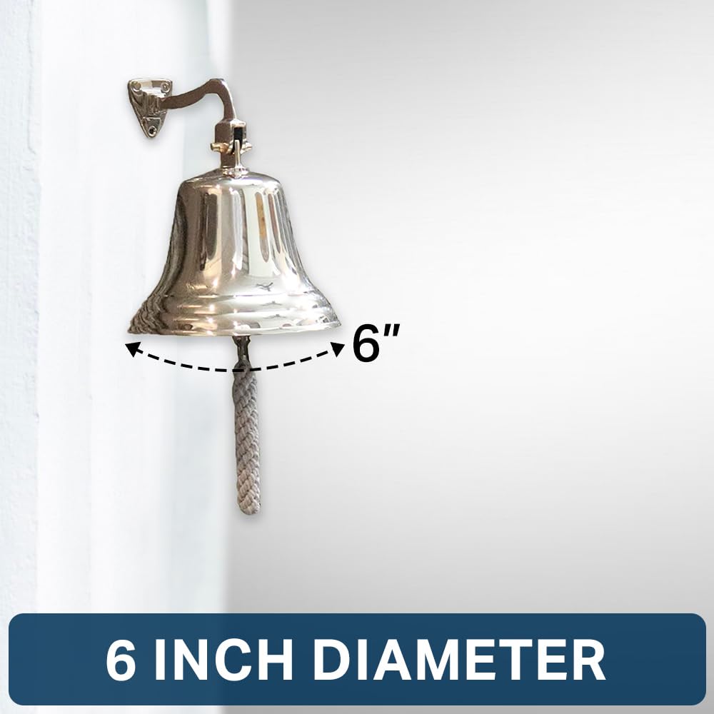 Solid Brass Wall Mounted Ship Hanging Bell - Fredhappy LLC