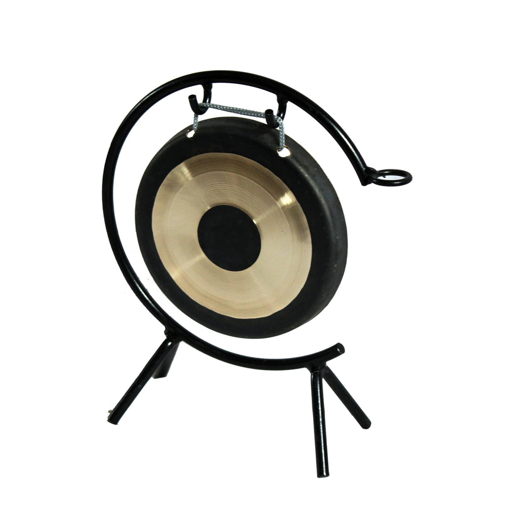 Arborea Mini Chau Gong 6" Includes Stand & Mallet - Desktop Gong for Sound Healing & Home/Office - Fredhappy LLC