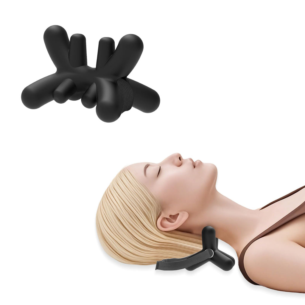 Occipital Release Tool,Neck and Shoulder Trigger Point Massager for Headache Relief,Deep Tissue Pressure Point Device with Acupressure Design Targeting Hard - to - Reach Muscles,Fast and Effective Black - Fredhappy LLC