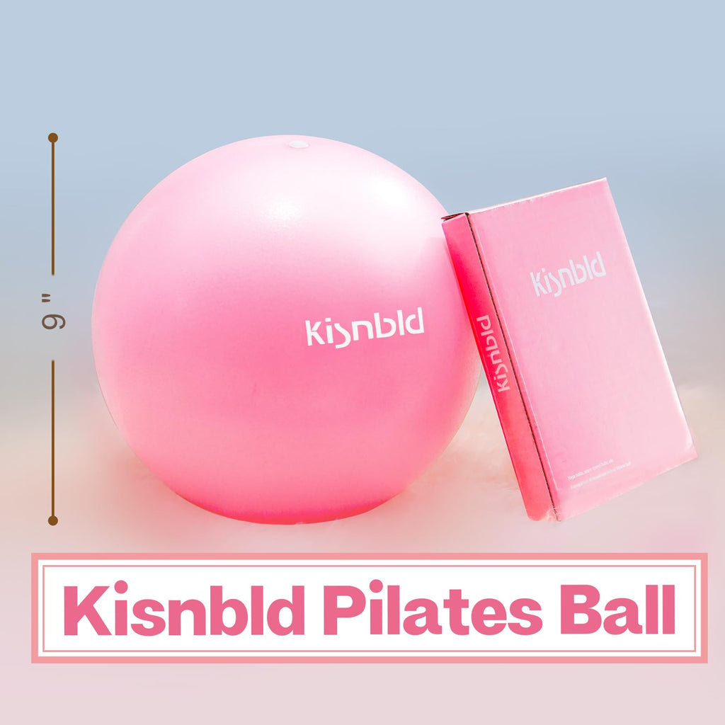 kisnbld Small Exercise Ball, 9 Inch Mini Pilates Ball, Anti Burst and Slip Resistant Mini Yoga Ball for Stability, Fitness, Physical Therapy, Stretching & Core Strength Workout at Home Gym & Office - Fredhappy