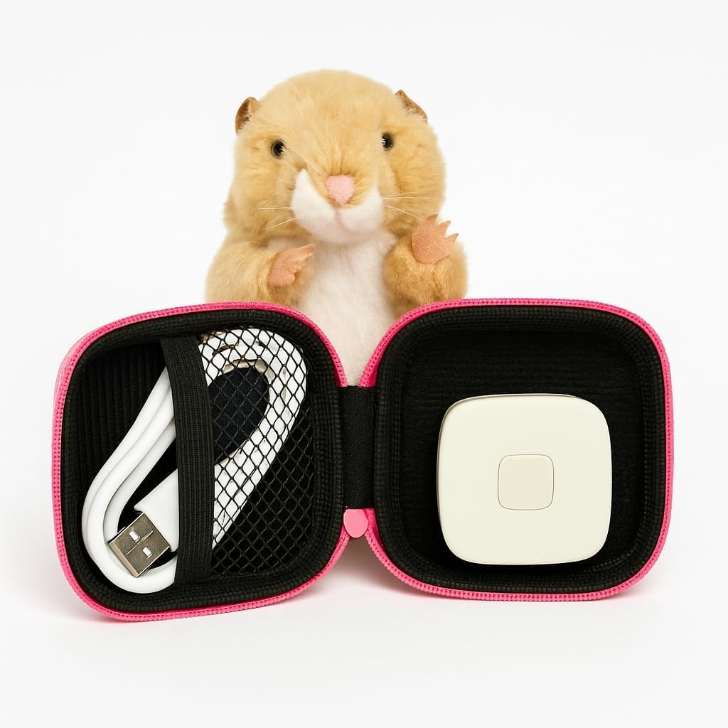 B - Pulse Pass: Bilateral Stimulation Tool + Hamster (Pink Case) - Fredhappy