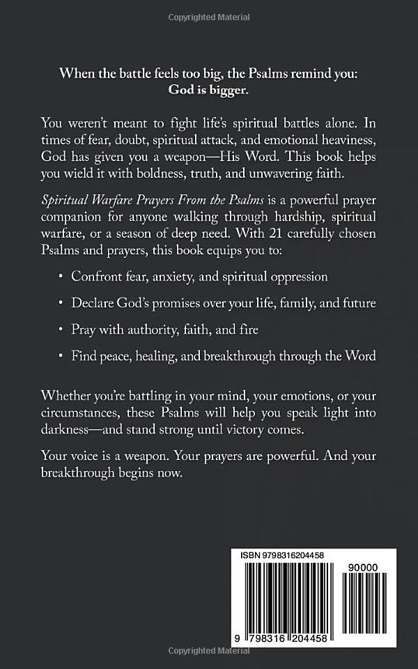 Spiritual Warfare Prayers From the Psalms: Finding Strength, Protection, and Breakthrough in God's Word - A Devotional Guide for God's Covering, Provision, Wisdom, Courage, and Cleansing - Fredhappy