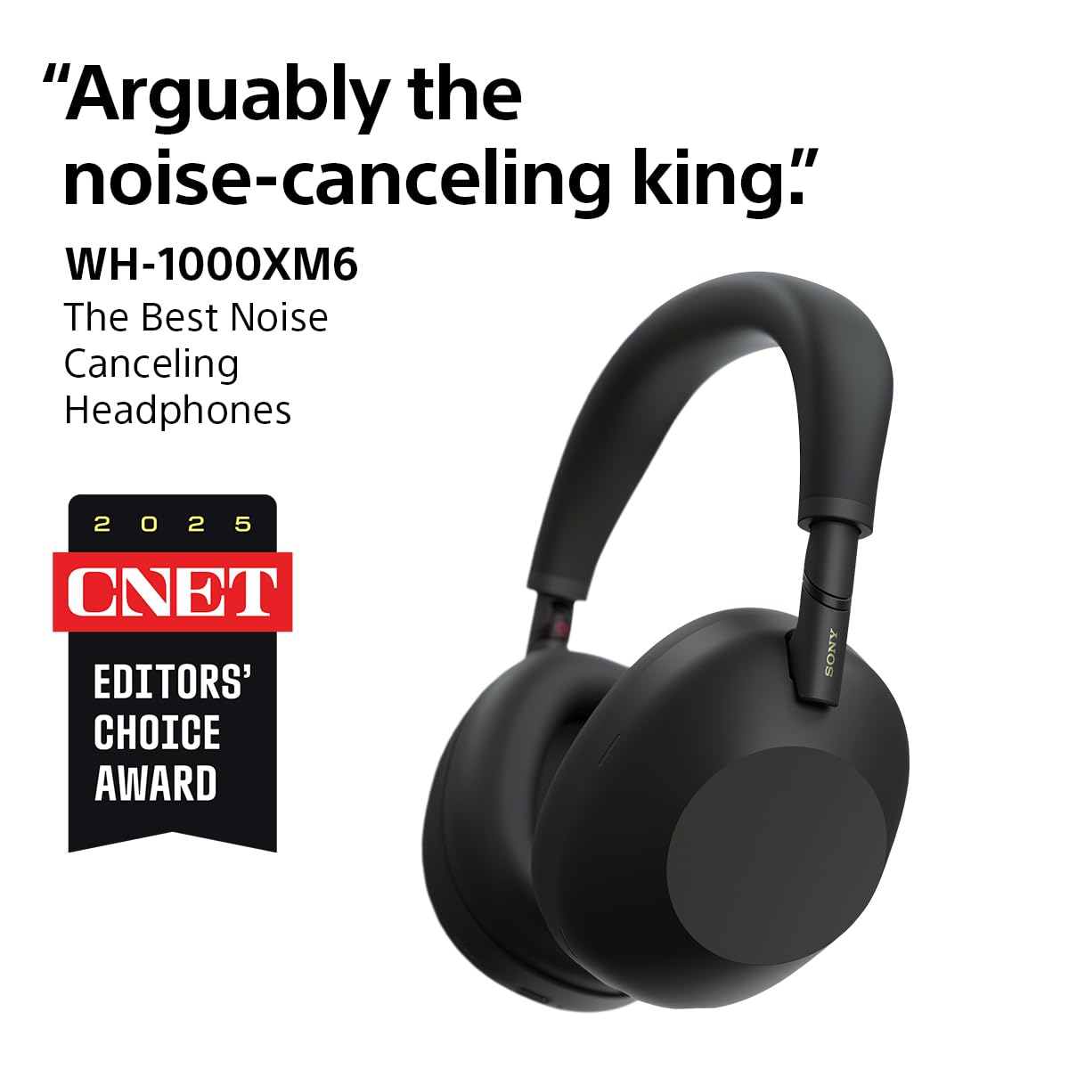 Sony WH - 1000XM6 The Best Noise Canceling Wireless Headphones, HD NC Processor QN3, 12 Microphones, Adaptive NC Optimizer, Mastered by Engineers, Studio - Quality, 30 - Hour Battery, Black - Fredhappy