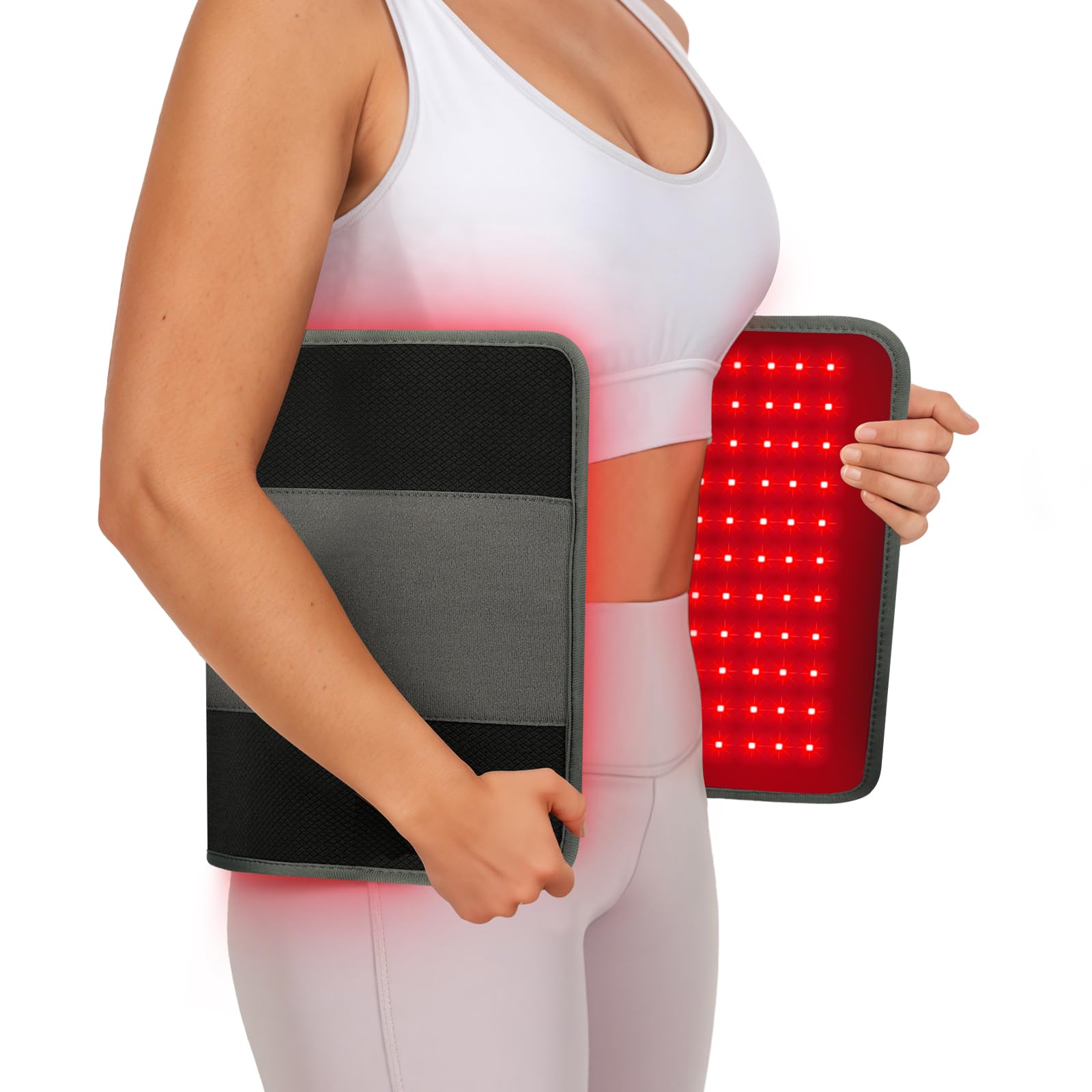 Comfytemp 24’’ x 12’’ Large Red Light Therapy Pad for Body, FSA Eligible HSA Near Infrared Light Therapy Wrap with Timer, 242 LEDs Light Therapy Pad for Back Shoulder Joint Muscle, 32W - Fredhappy