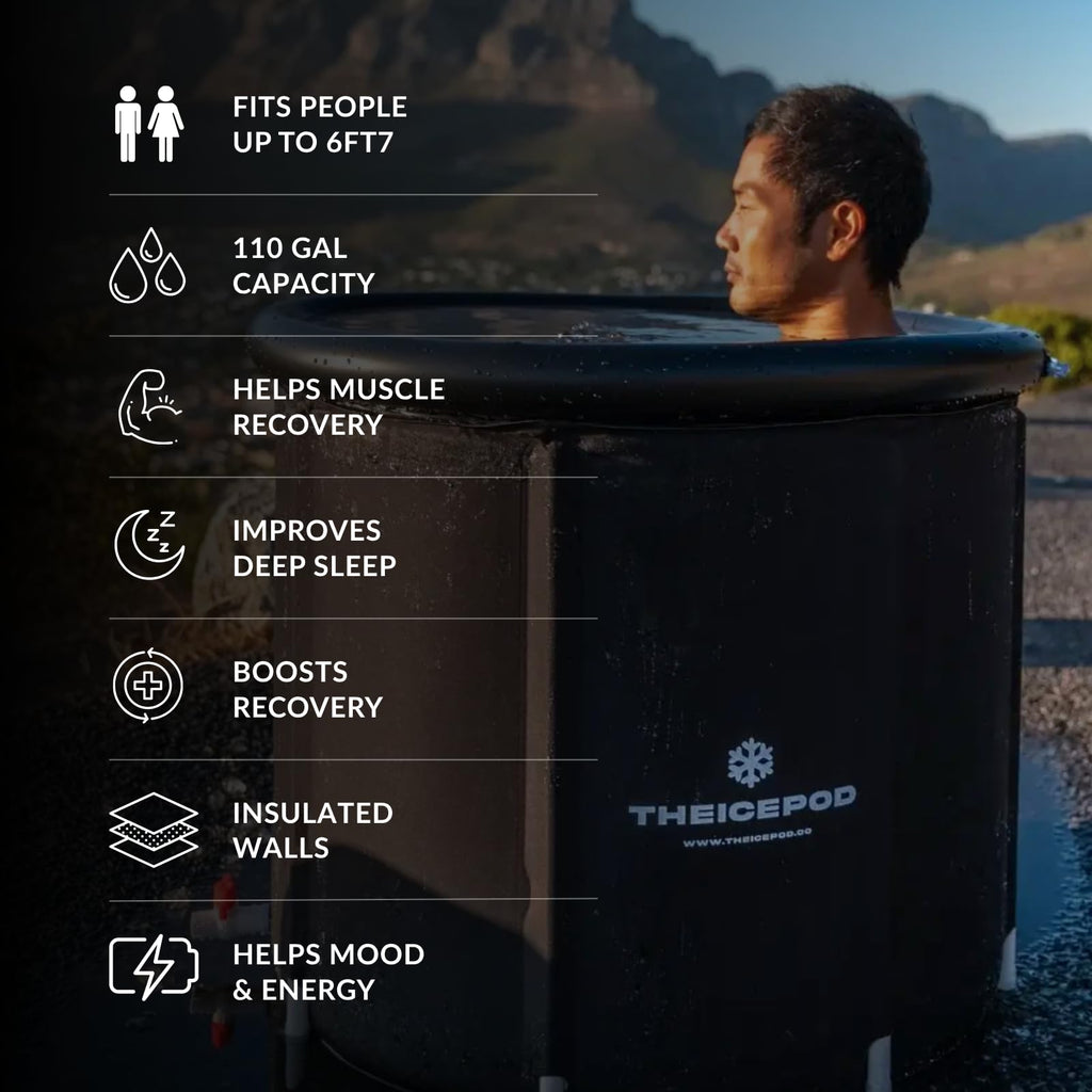 The Ice Pod Pro – Premium Cold Plunge Tub for Daily Recovery – Extra - Insulated Design with Thermal Lid – Built for Comfort, Performance & Durability - The Pod Company - Fredhappy