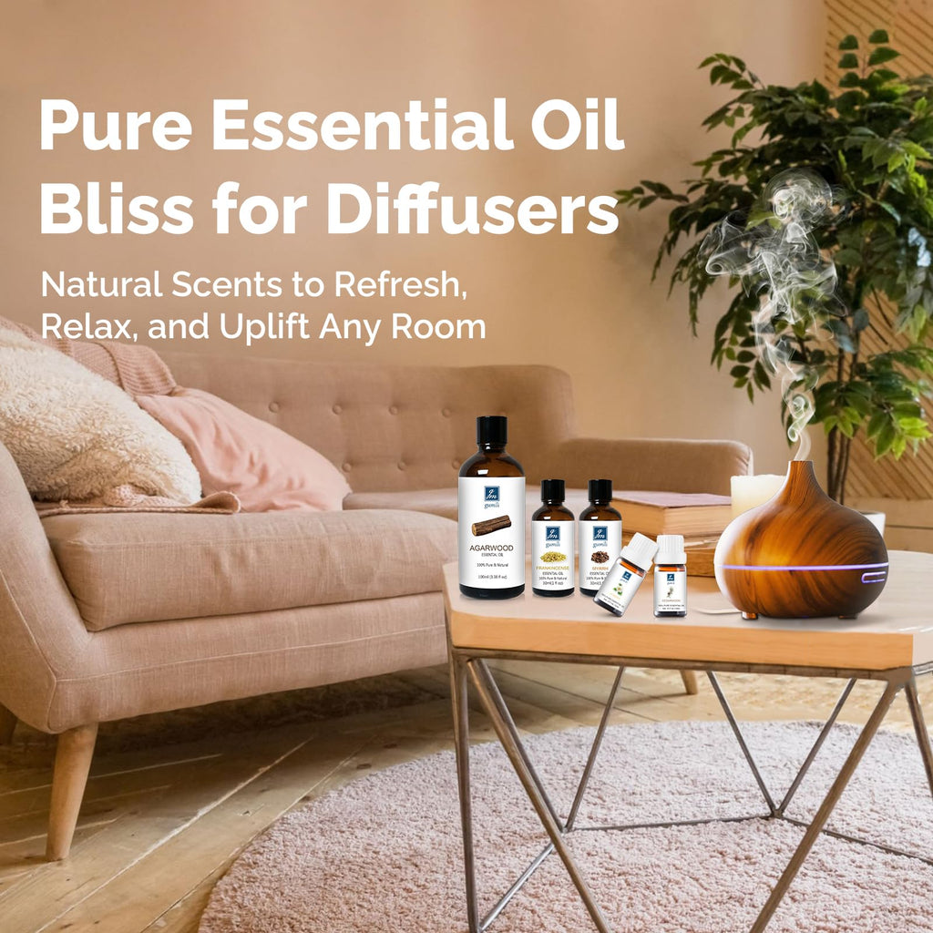 GM Gumili Agarwood Essential Oil, Pure Argawood Oud Oil for Aromatherapy, Meditation - 30ml/ 1 oz - Fredhappy