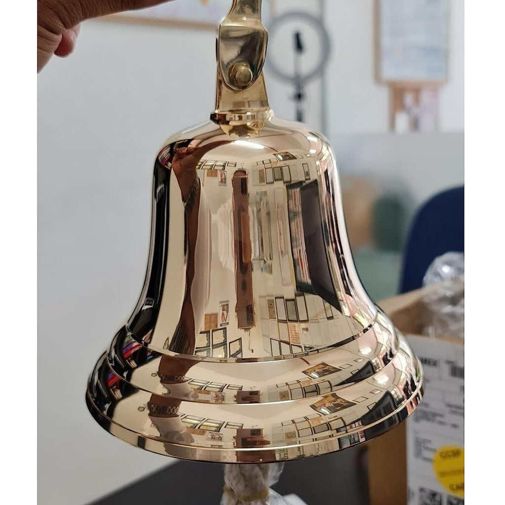 Solid Brass Wall Mounted Ship Hanging Bell - Fredhappy LLC