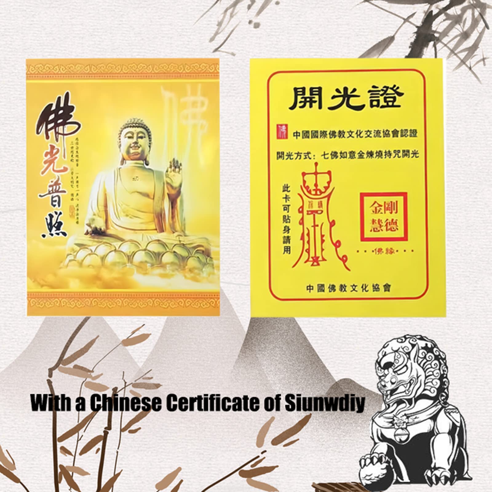 Feng Shui Wealth Prosperity Pair of Peking Fu Foo Dogs Statues White Stone Jade, Warding Off Evil Energy, Feng Shui Decor Figure,Gray,11cm - Fredhappy