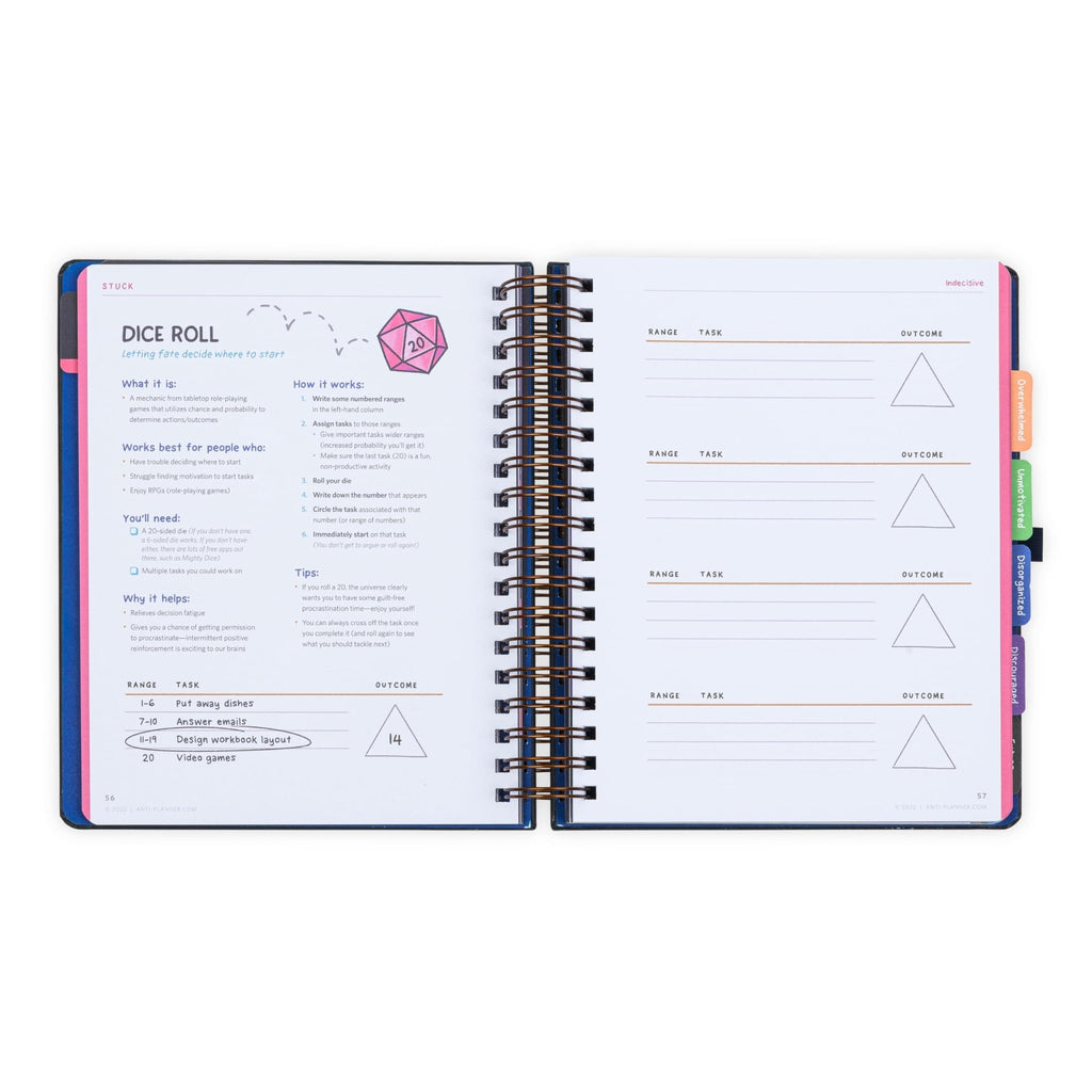 The Anti - Planner: How to Get Sh*t Done When You Don't Feel Like It - Creative ADHD Planner Alternative for Adults, women, kids, teens, 100+ Productivity Tools to Beat Procrastination, Burnout Stress & Anxiety - Fredhappy LLC