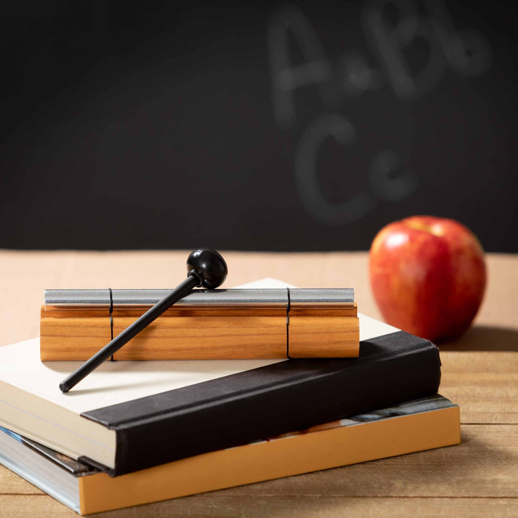 Woodstock Wind Chimes Zenergy Solo Hand Chime, Silver (7") Musically Tuned for Meditation, Yoga and Mindfulness, Bell Percussion Instrument For Teachers and Classrooms - Fredhappy