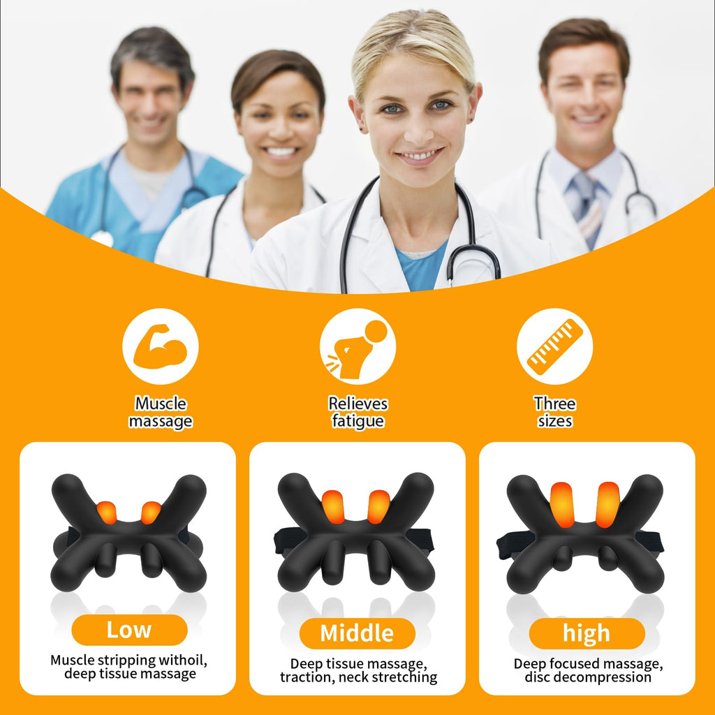 Occipital Release Tool,Neck and Shoulder Trigger Point Massager for Headache Relief,Deep Tissue Pressure Point Device with Acupressure Design Targeting Hard - to - Reach Muscles,Fast and Effective Black - Fredhappy LLC