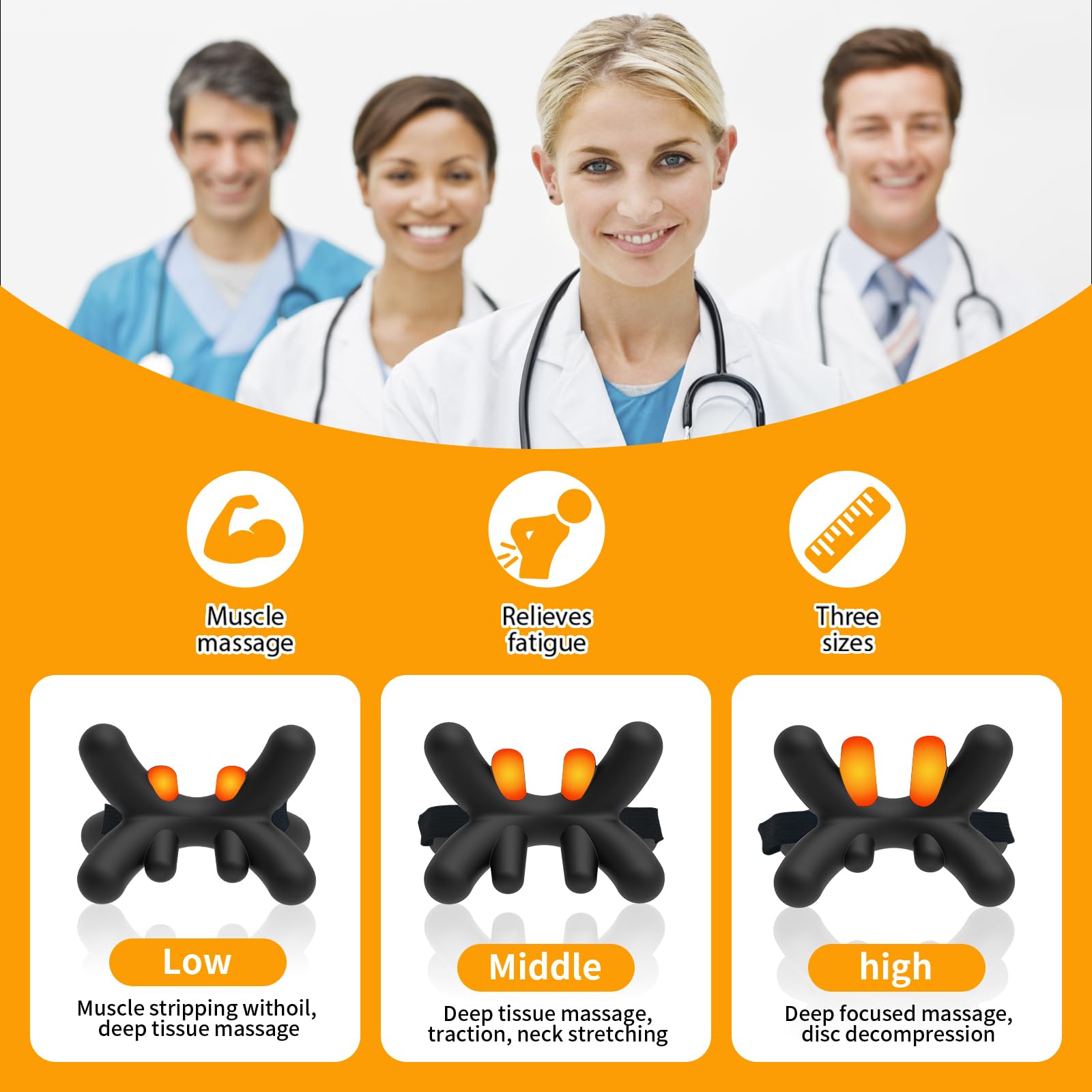 Occipital Release Tool,Neck and Shoulder Trigger Point Massager for Headache Relief,Deep Tissue Pressure Point Device with Acupressure Design Targeting Hard - to - Reach Muscles,Fast and Effective Black - Fredhappy LLC