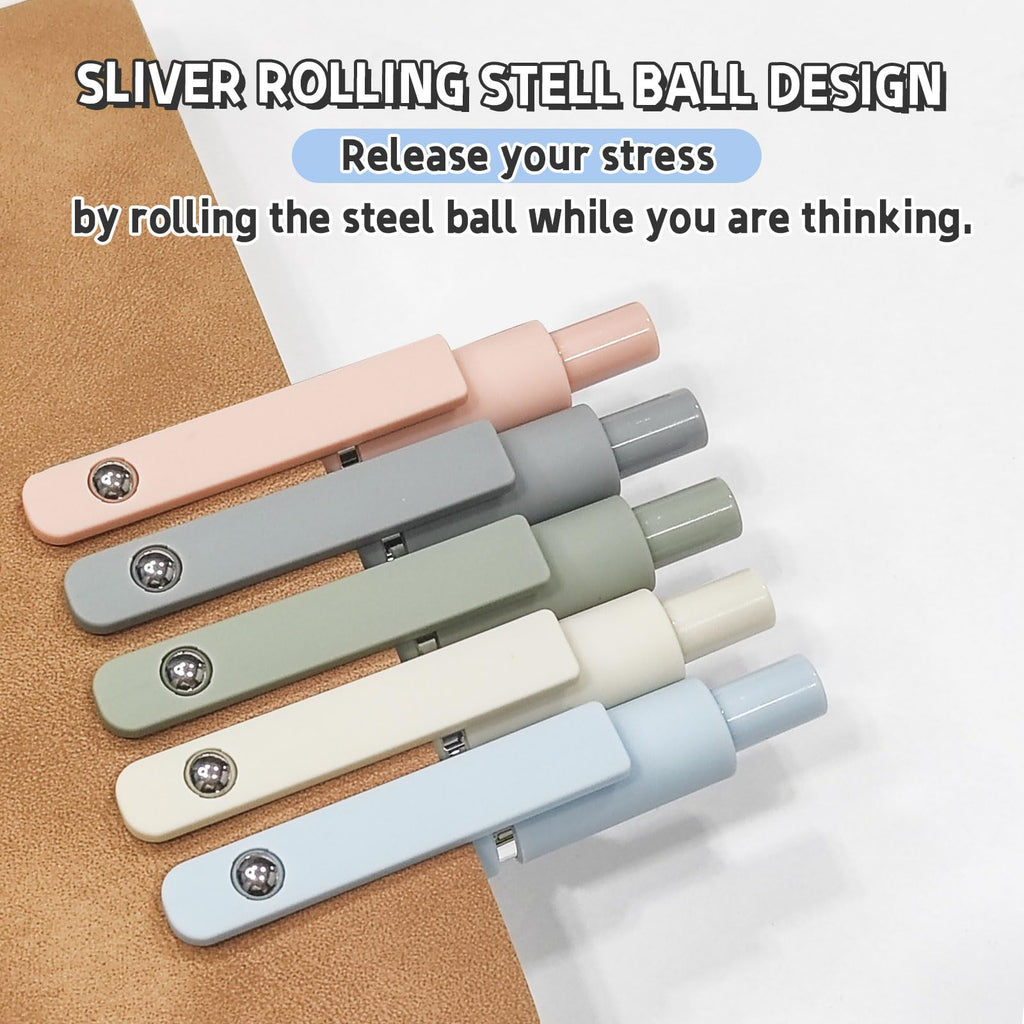 UIXJODO Gel Pens, 5 Pcs 0.5mm Black Ink Pens Fine Point Smooth Writing Pens, High - End Series Pens for Journaling Note Taking, Cute Office School Supplies Gifts for Women Men (Morandi) - Fredhappy LLC