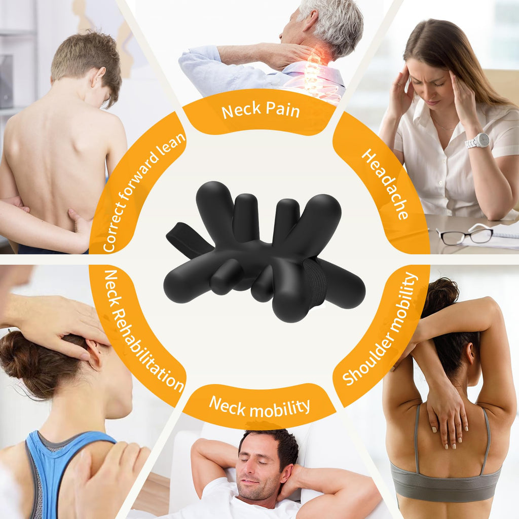 Occipital Release Tool,Neck and Shoulder Trigger Point Massager for Headache Relief,Deep Tissue Pressure Point Device with Acupressure Design Targeting Hard - to - Reach Muscles,Fast and Effective Black - Fredhappy LLC