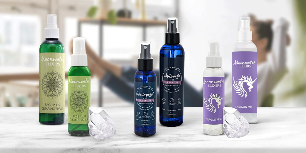 White Sage Smudge Spray for Spiritual Cleansing & Aura Protection, Sage Mist for Cleansing Negative Energy & Protection, Home & Meditation, Clear Quartz Reiki Energized Aromatherapy Room Spray - 4oz - Fredhappy