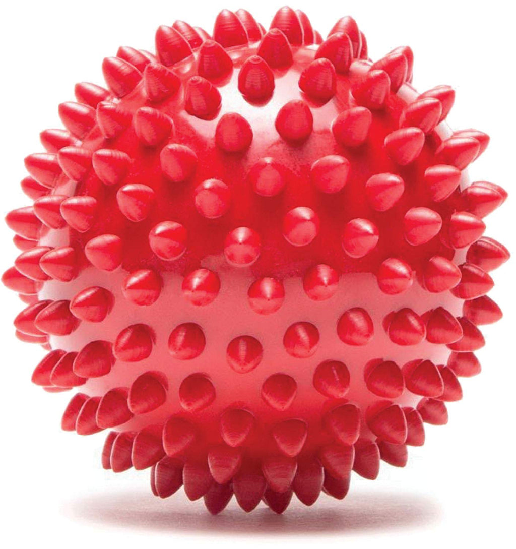 Pro - Tec Athletics High Density Spiky Massage Ball, Foot Massage Roller, Plantar Fasciitis Relief, Alleviates Arch and Heel Discomfort, Red (2.75 Inch Ball) - Fredhappy