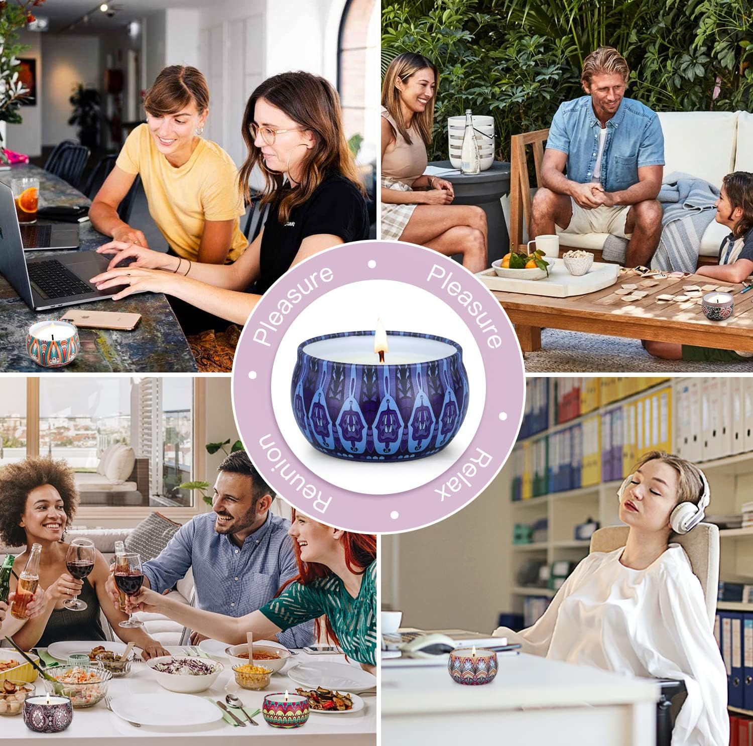 Scented Candles Gift Set,12 Pack Candles for Home Scented, 300 Hour Long Lasting Soy Wax Aromatherapy Candle Set, Birthday Gifts for Women with Gift Box - Fredhappy