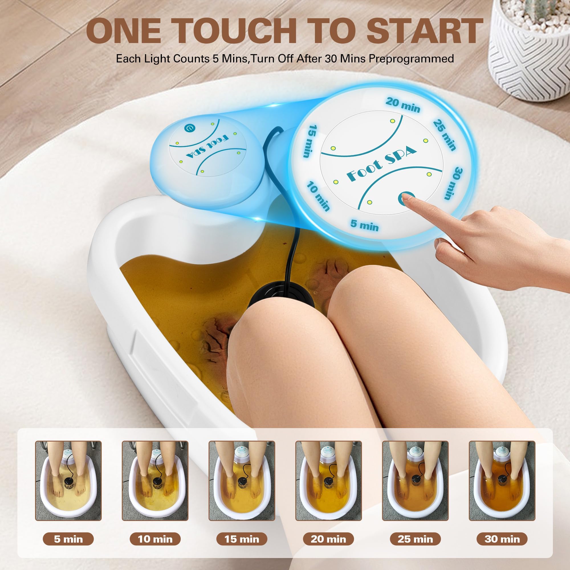 Idudbid Ionic Foot Bath Detox Machine - Suitable for Home Use, Home Salon - Level Spa Detox Machine, Healthy Detoxification, with Foot Bath, Array * 2, Liner - Fredhappy LLC