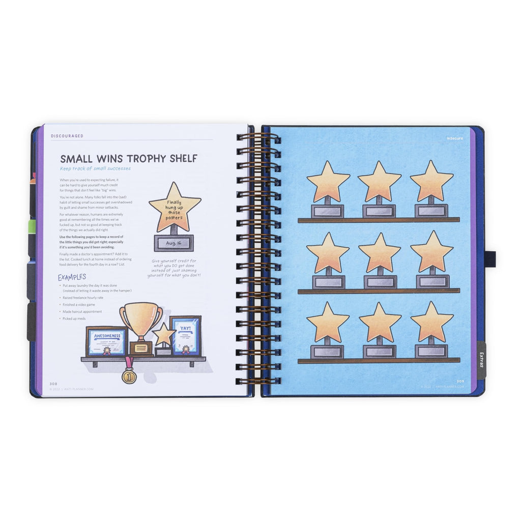 The Anti - Planner: How to Get Sh*t Done When You Don't Feel Like It - Creative ADHD Planner Alternative for Adults, women, kids, teens, 100+ Productivity Tools to Beat Procrastination, Burnout Stress & Anxiety - Fredhappy LLC