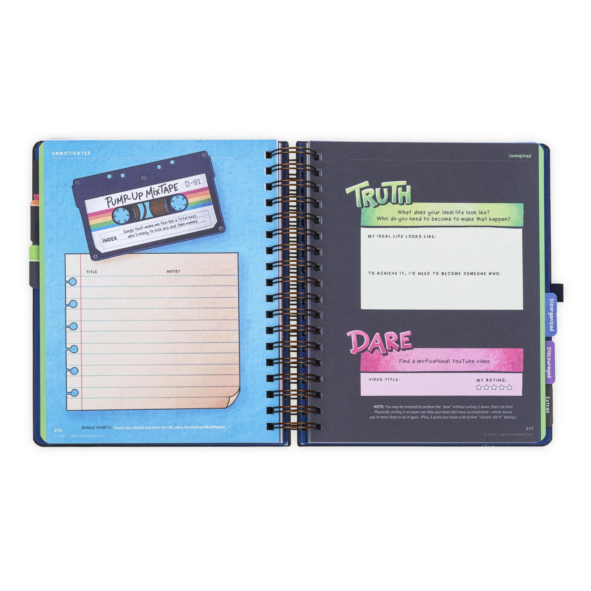 The Anti - Planner: How to Get Sh*t Done When You Don't Feel Like It - Creative ADHD Planner Alternative for Adults, women, kids, teens, 100+ Productivity Tools to Beat Procrastination, Burnout Stress & Anxiety - Fredhappy LLC