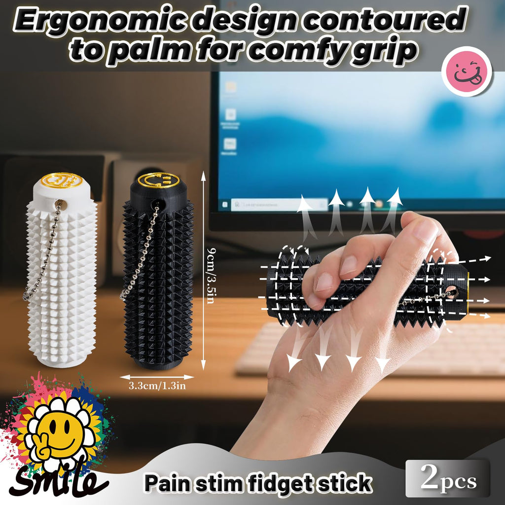 Pain Stim Spiky Sensory Tools - Pain Stim Fidget for Adults - Stress & Anxiety Relief,Sensory Stimulation Tool for ADHD, Autism, and Focus - Fredhappy
