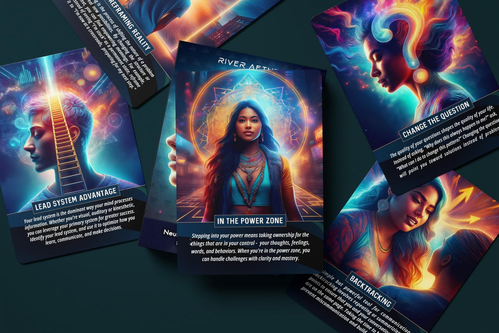 The NLP Oracle: Neurolinguistic Programming Cards for Mastering Your Reality - Deck of 70 Oracle Cards by River Aether - The Essential NLP Toolbox for Beginners to Experienced NLP Practitioners - Fredhappy