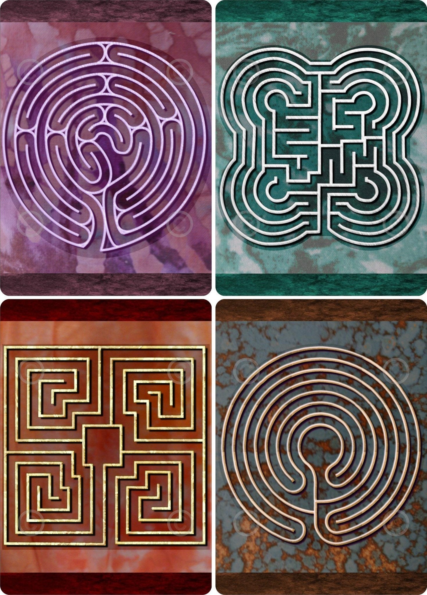 Finger Labyrinth Travel Cards - Fredhappy