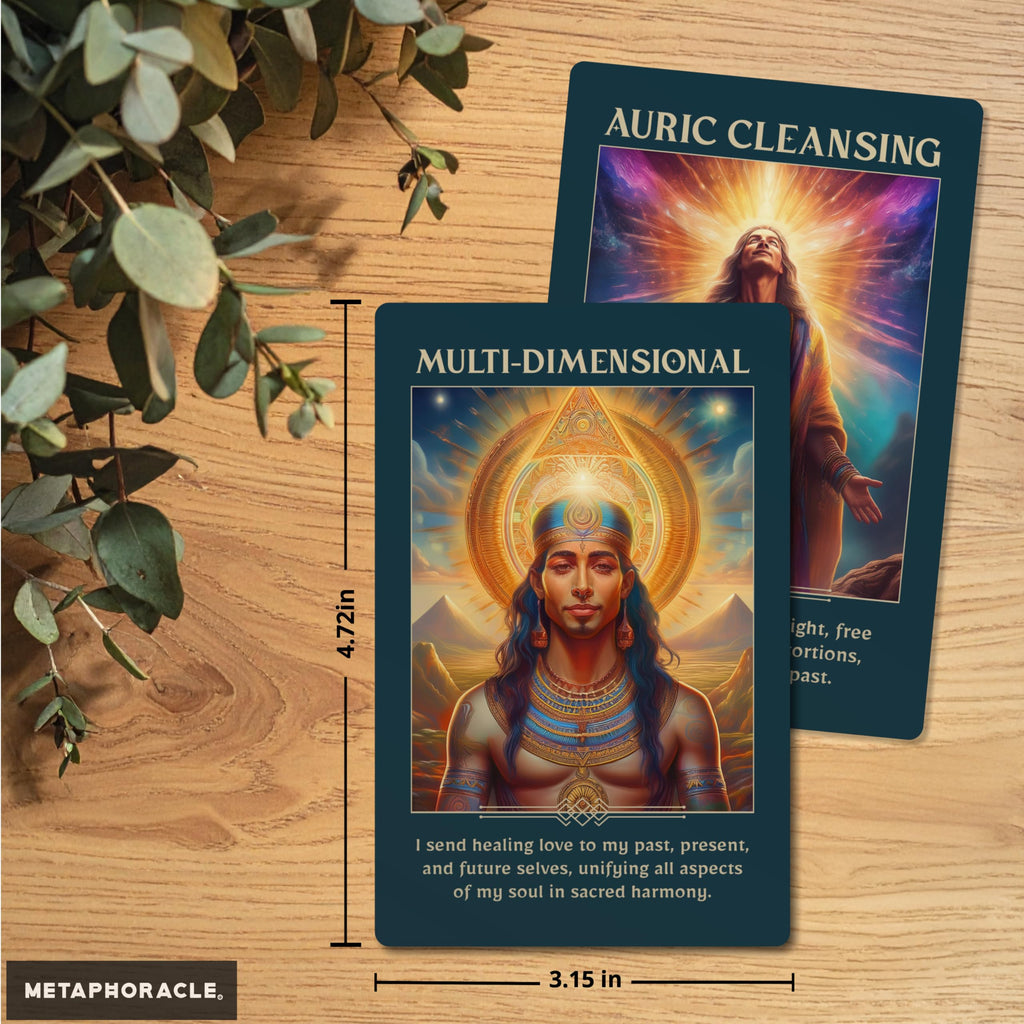 Ascendium: The Vibration - Shifting Affirmation Oracle - 77 Card Deck by River Aether - A Compendium of Ascension Affirmations for Raising Your Frequency & Activating Your Highest Potential - Fredhappy
