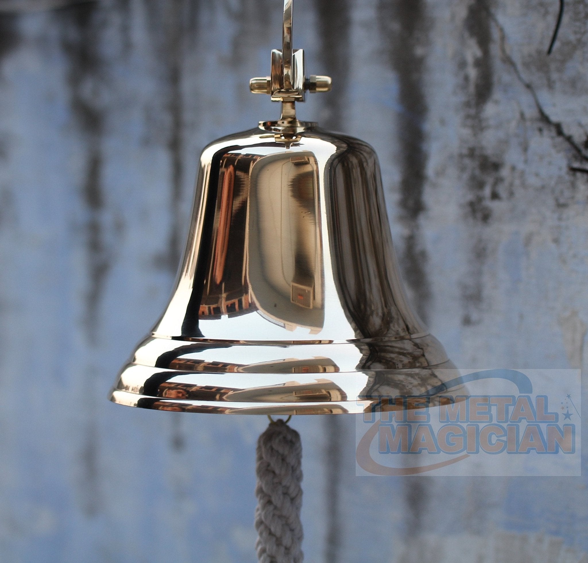 Solid Brass Wall Mounted Ship Hanging Bell - Fredhappy LLC
