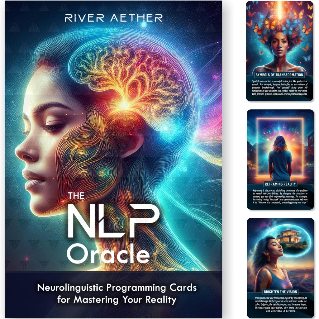 The NLP Oracle: Neurolinguistic Programming Cards for Mastering Your Reality - Deck of 70 Oracle Cards by River Aether - The Essential NLP Toolbox for Beginners to Experienced NLP Practitioners - Fredhappy