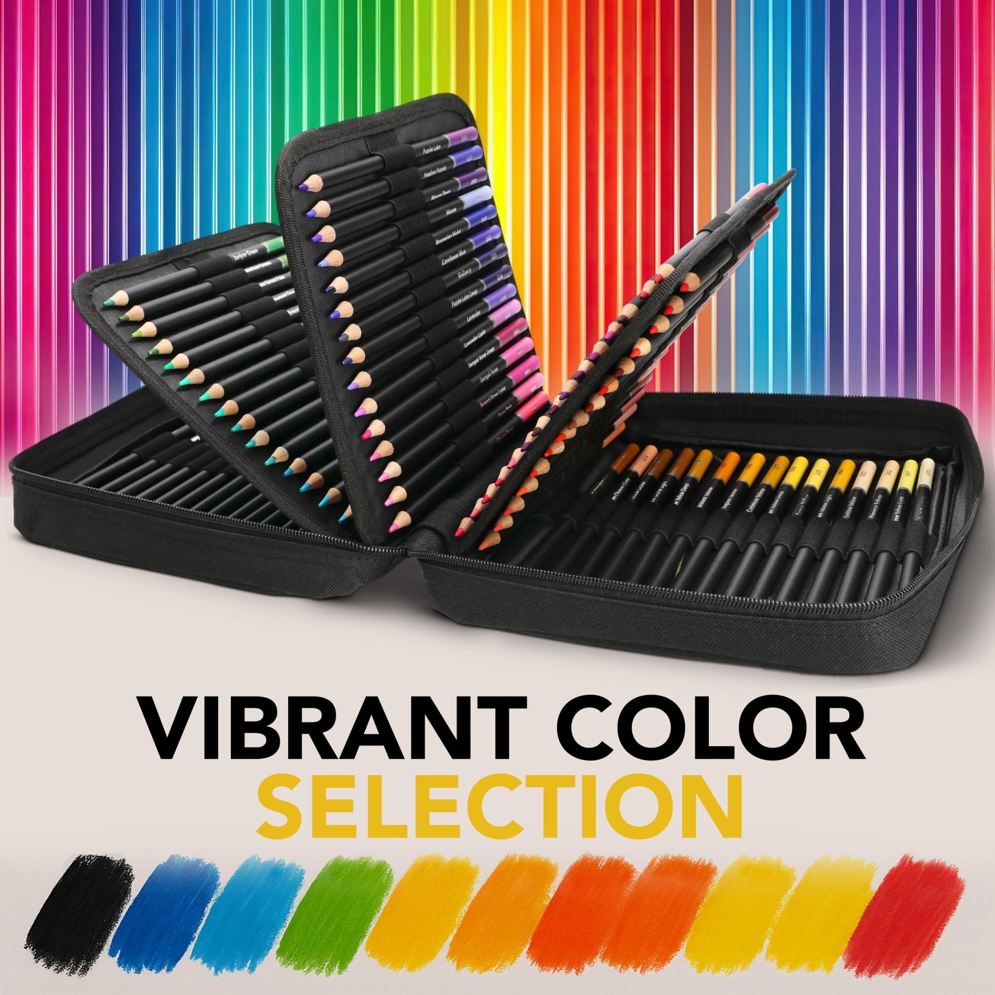 Castle Art Supplies 120 Colored Pencils with Zipper | Quality Soft Coloured Leads for Adult Artists, Professionals and Colorists | In Zipper Pouch - Fredhappy LLC