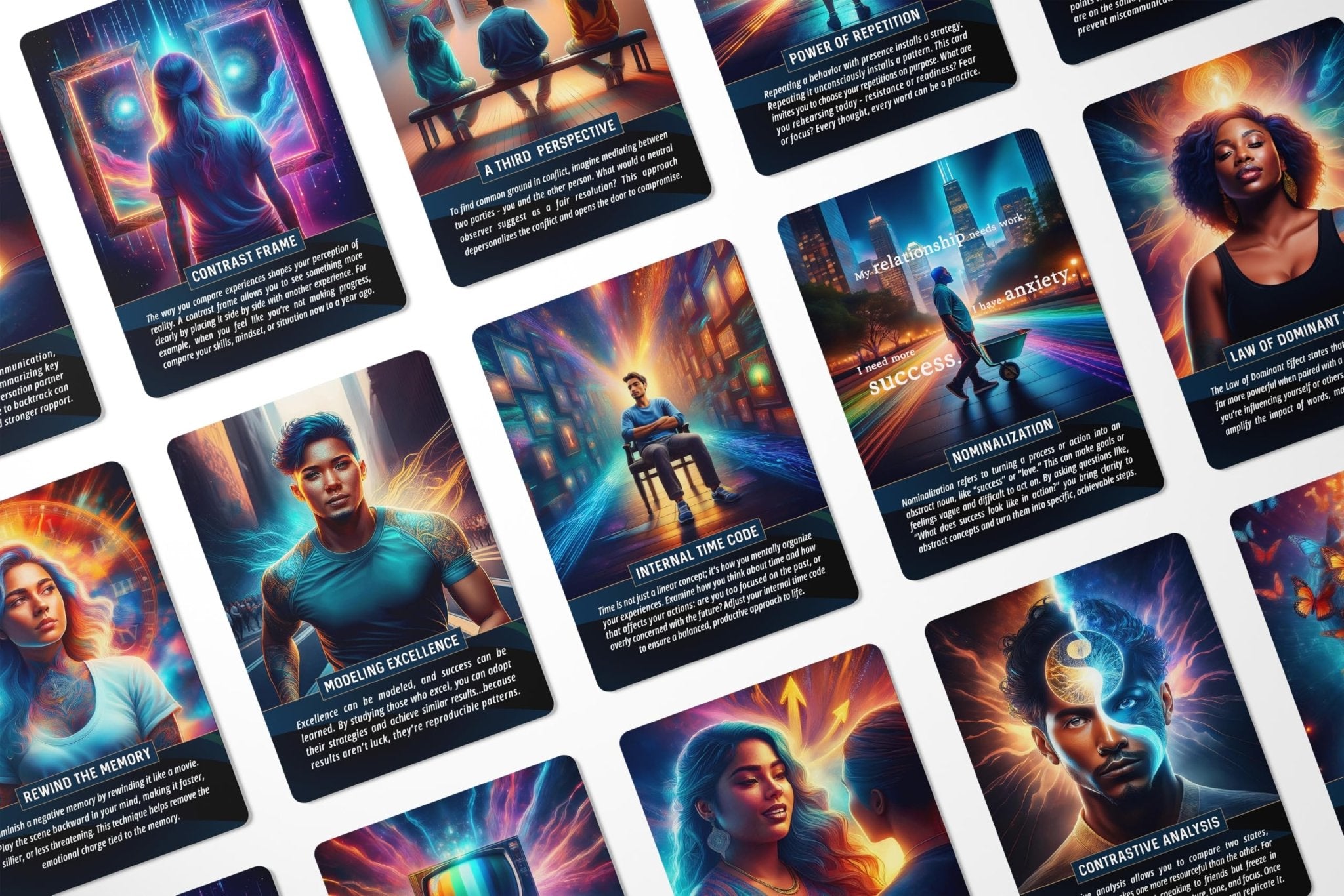 The NLP Oracle: Neurolinguistic Programming Cards for Mastering Your Reality - Deck of 70 Oracle Cards by River Aether - The Essential NLP Toolbox for Beginners to Experienced NLP Practitioners - Fredhappy