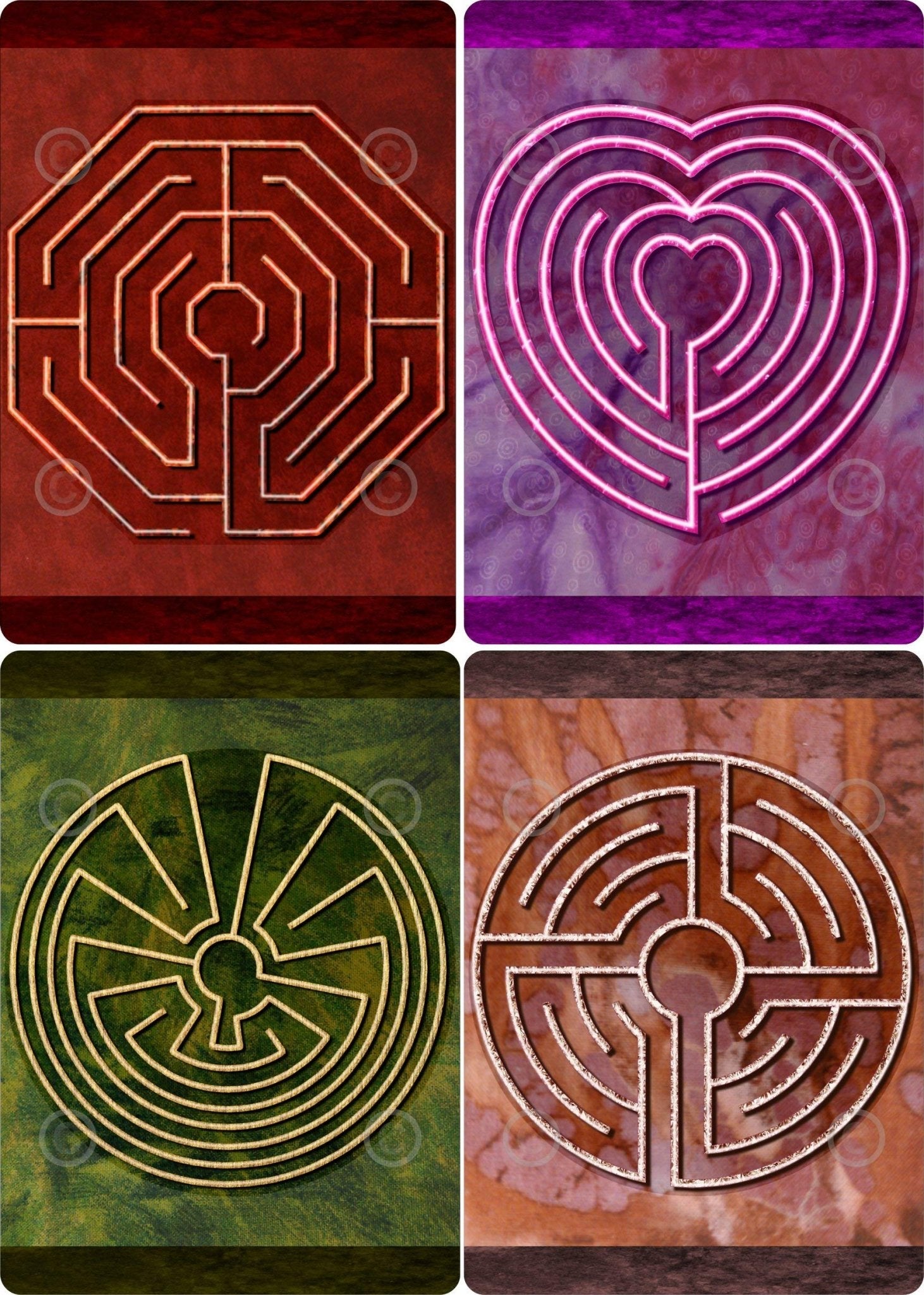 Finger Labyrinth Travel Cards - Fredhappy