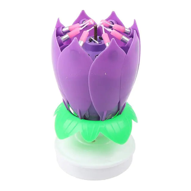 Lotus Music Birthday Candle