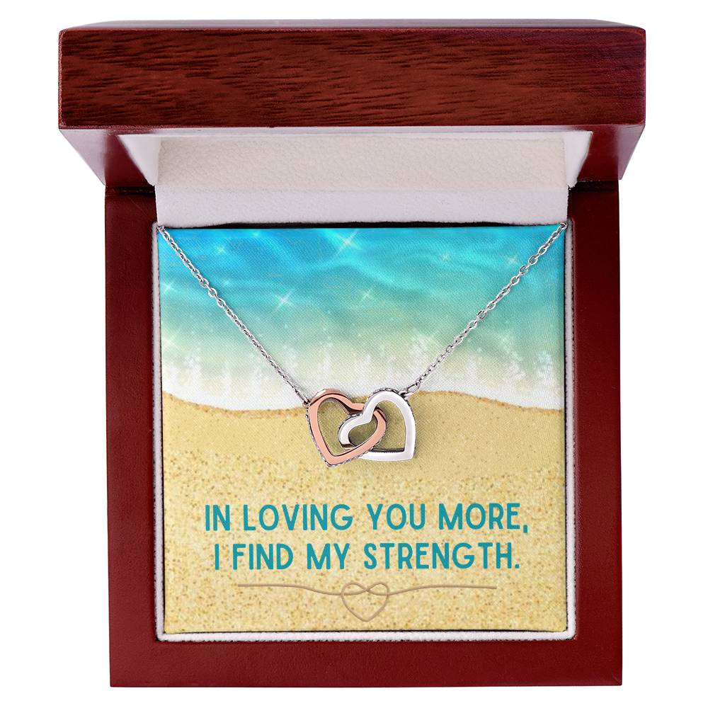 Interlocking Hearts Necklace -  Love Strength