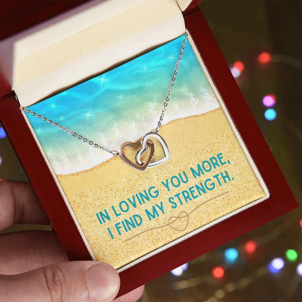 Interlocking Hearts Necklace -  Love Strength