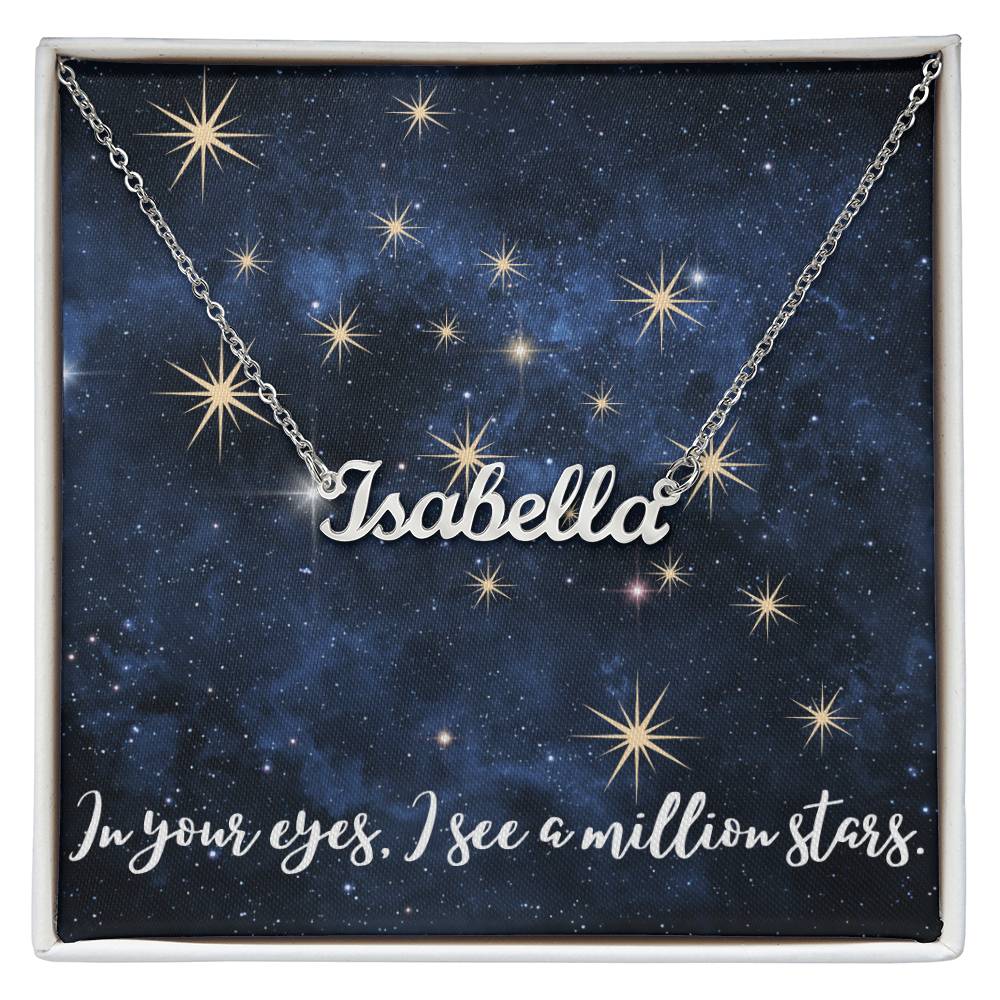 Custom Name Necklace - Stars