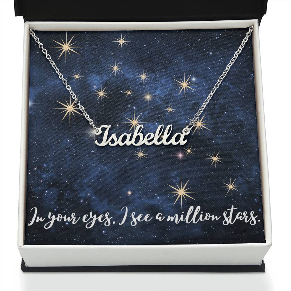 Custom Name Necklace - Stars