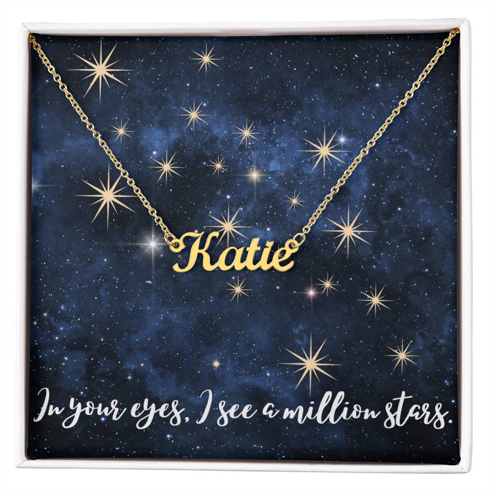 Custom Name Necklace - Stars