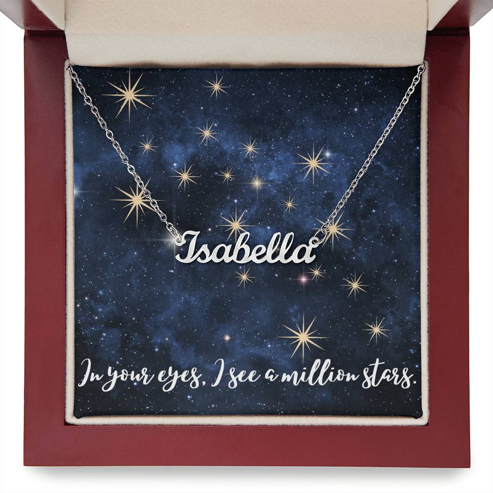 Custom Name Necklace - Stars