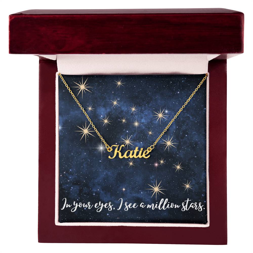 Custom Name Necklace - Stars