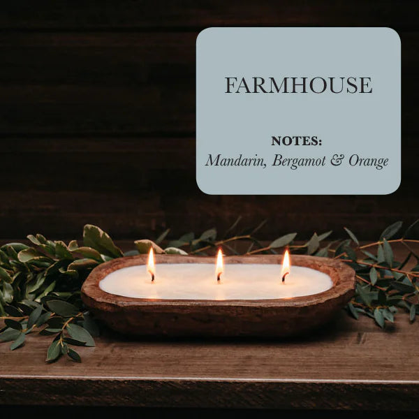 3-wick Dough Bowl Candle by TLC Candle Co. - Farmhouse