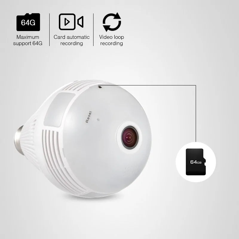 Wi-Fi Light Bulb Security Cam