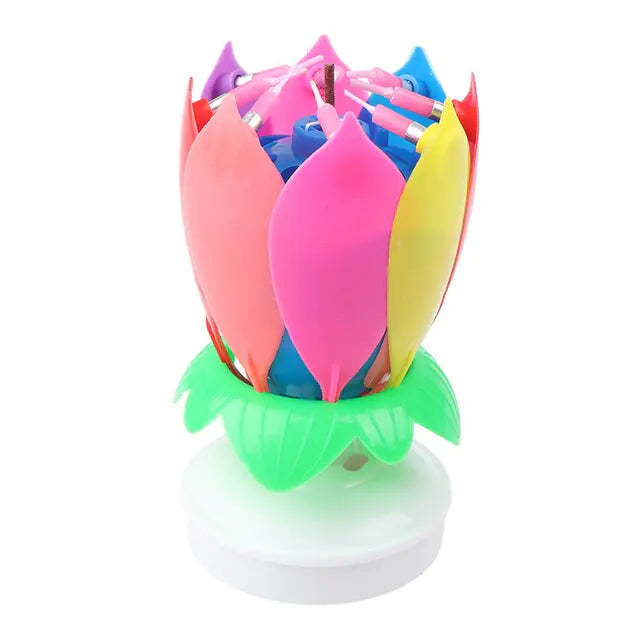 Lotus Music Birthday Candle